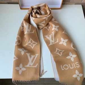 Louis Vuitton Tan Cashmere Reykjavik Scarf